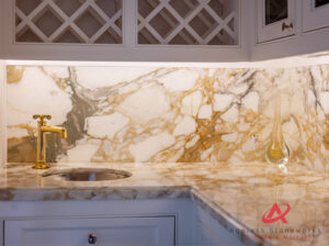 Marble bookmatch countertop